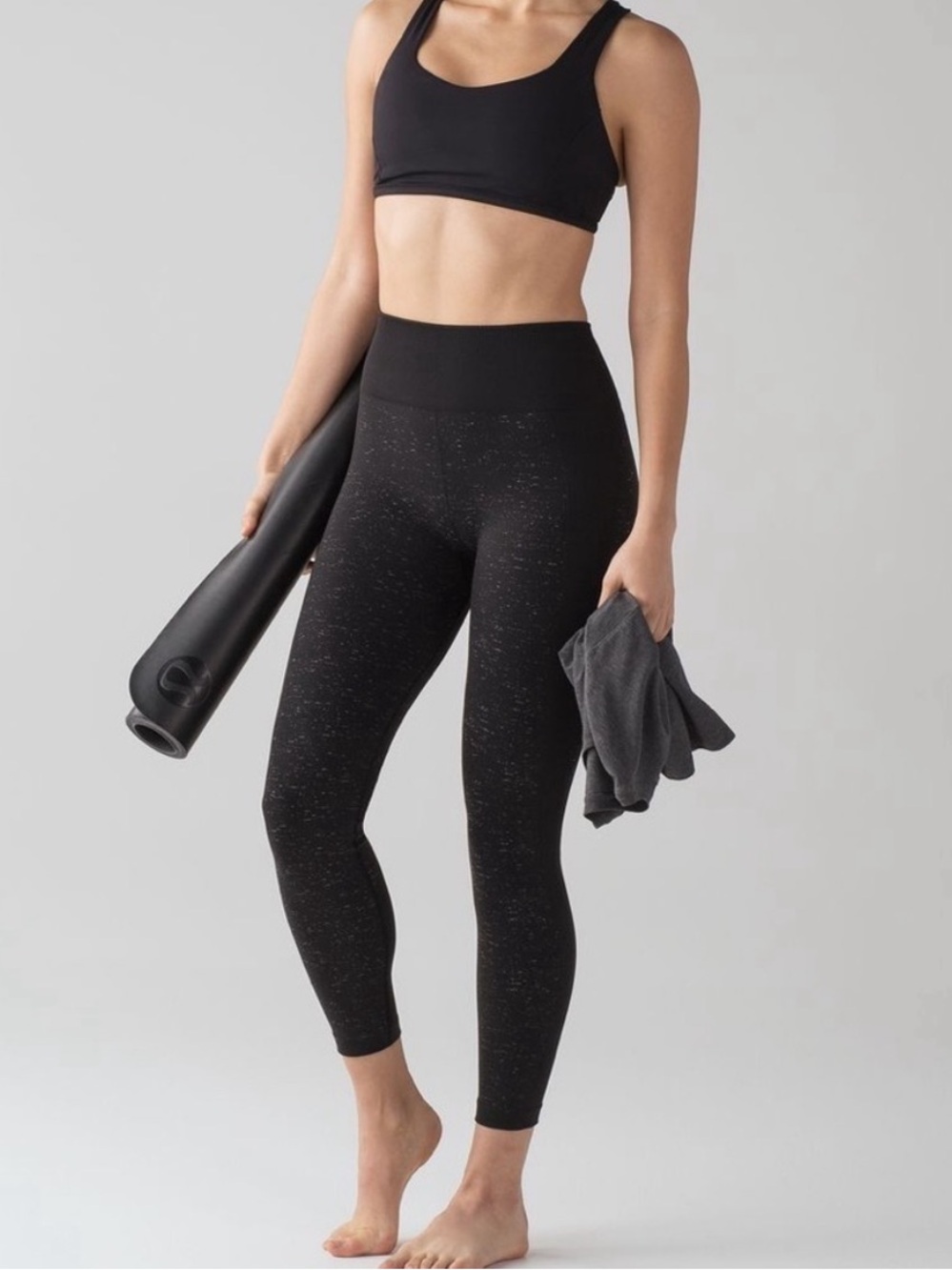 Lululemon Free To Flow 7/8 Tight Fleck Black 6